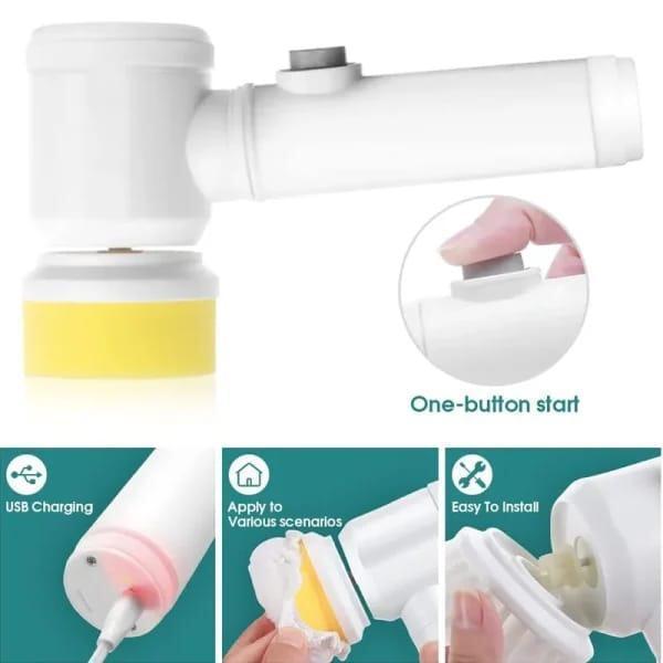 Automatic Spin Cleaning Brush – Rotating Electric Sink & Kitchen Cleaning Scrubber