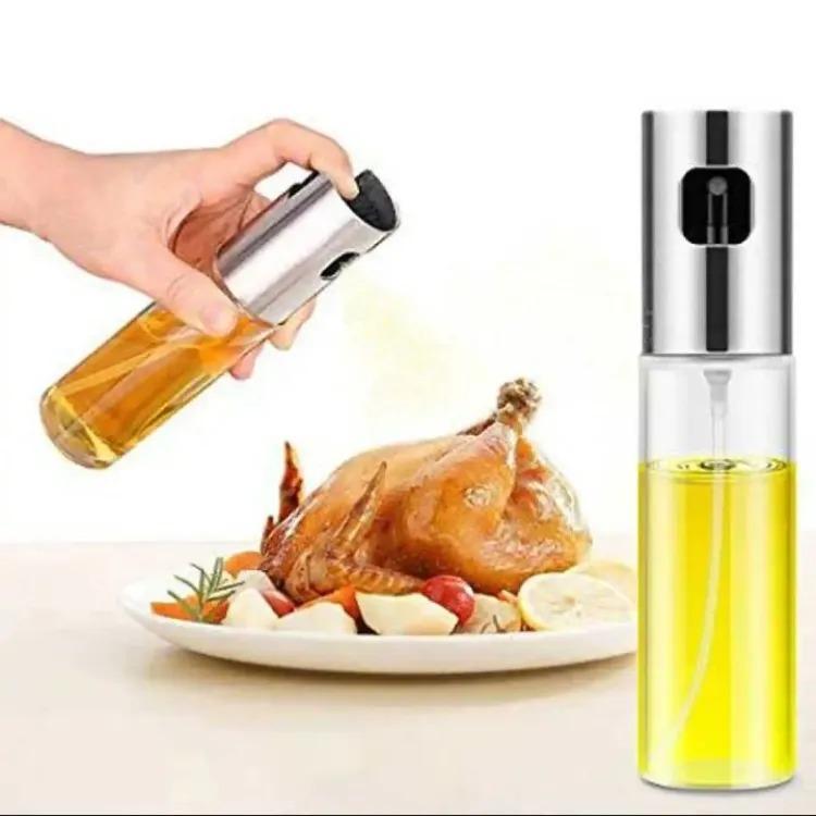 Oil Spray Bottle for Cooking, 2-in-1 Oil Sprayer & Pourer, Refillable Kitchen Oil Dispenser for Air Fryer, Salad, BBQ & Baking