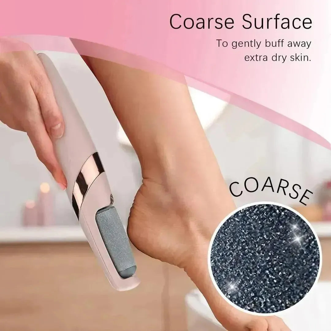 Electric Foot Callus Remover – Rechargeable Pedicure Roller with 6 Replacement Heads