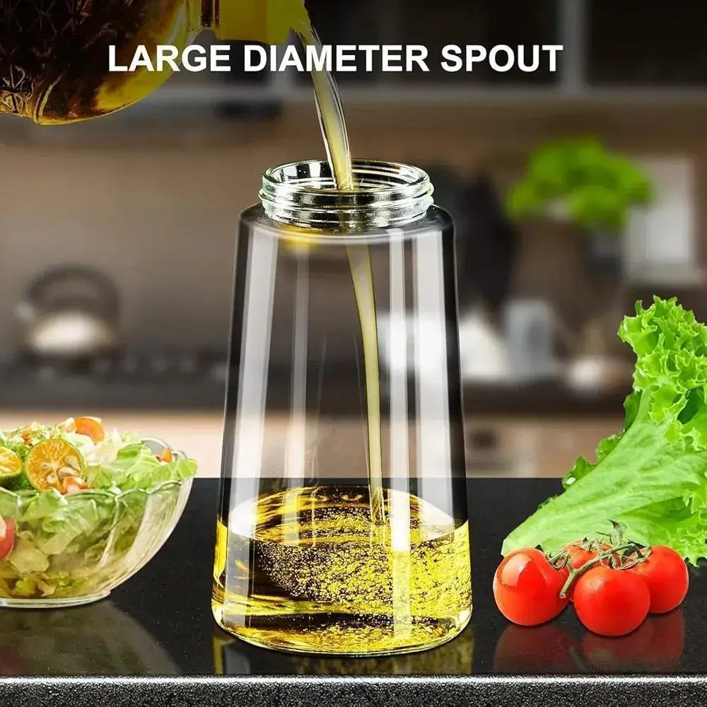 2-in-1 Oil Dispenser Bottle with Built-In Brush & Pouring Spout – Leak-Proof Kitchen Oil Sprayer