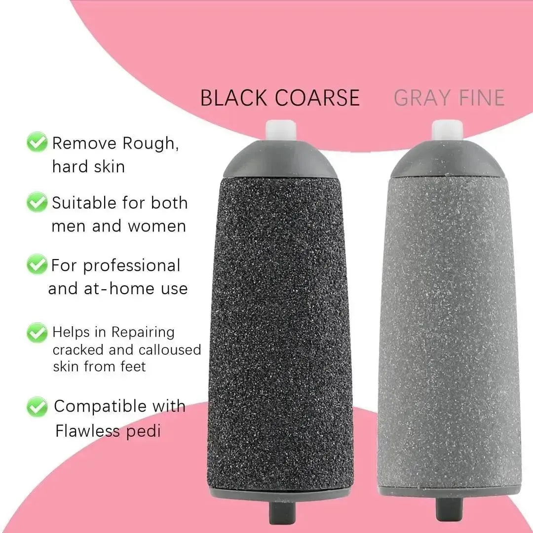 Electric Foot Callus Remover – Rechargeable Pedicure Roller with 6 Replacement Heads