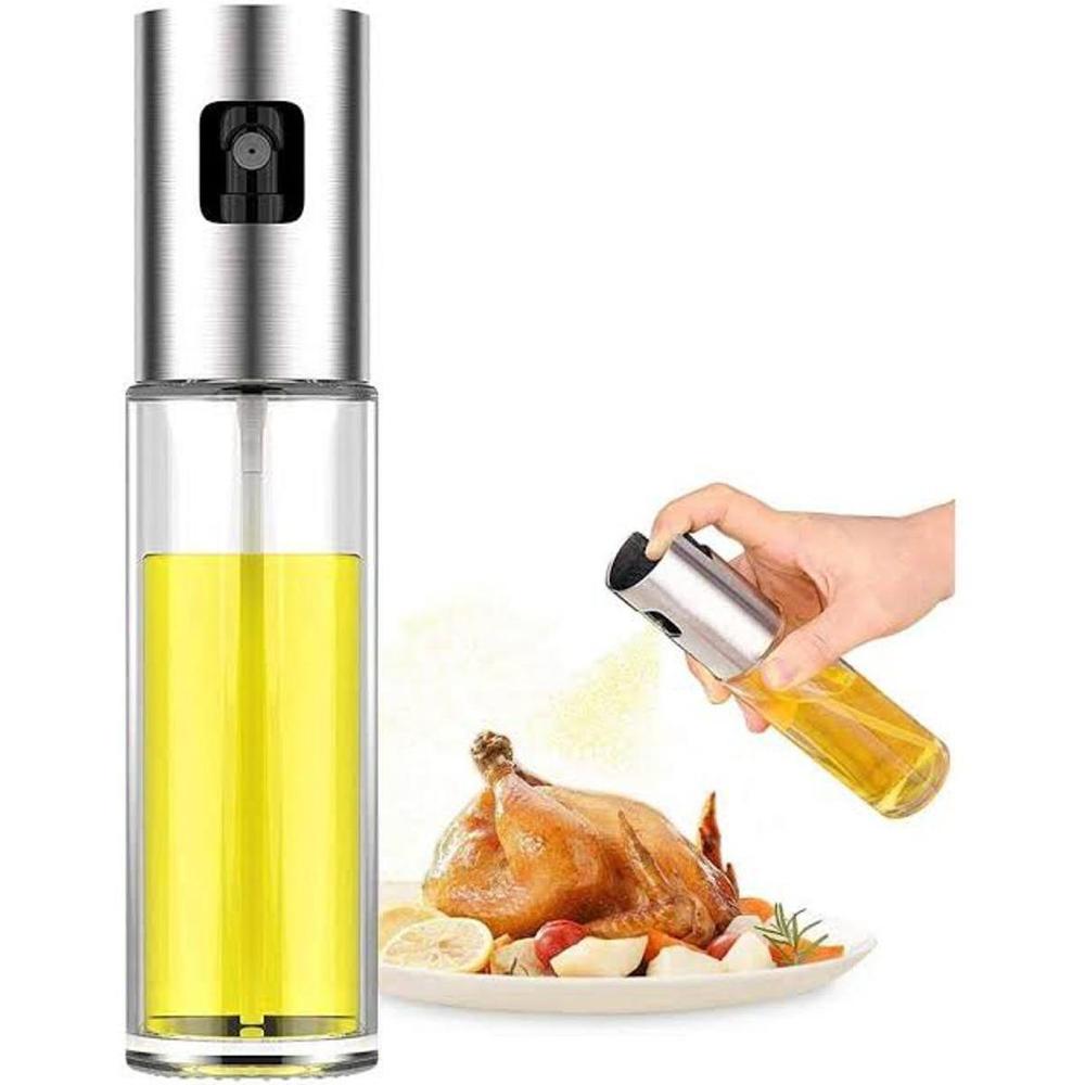 Oil Spray Bottle for Cooking, 2-in-1 Oil Sprayer & Pourer, Refillable Kitchen Oil Dispenser for Air Fryer, Salad, BBQ & Baking